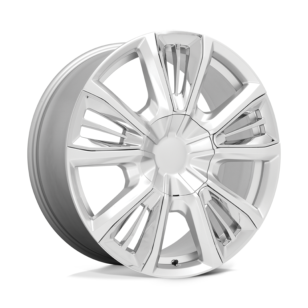 22x9 Performance Replicas PR212 Silver With Chrome Accents Wheel 6x5.5 (28mm)