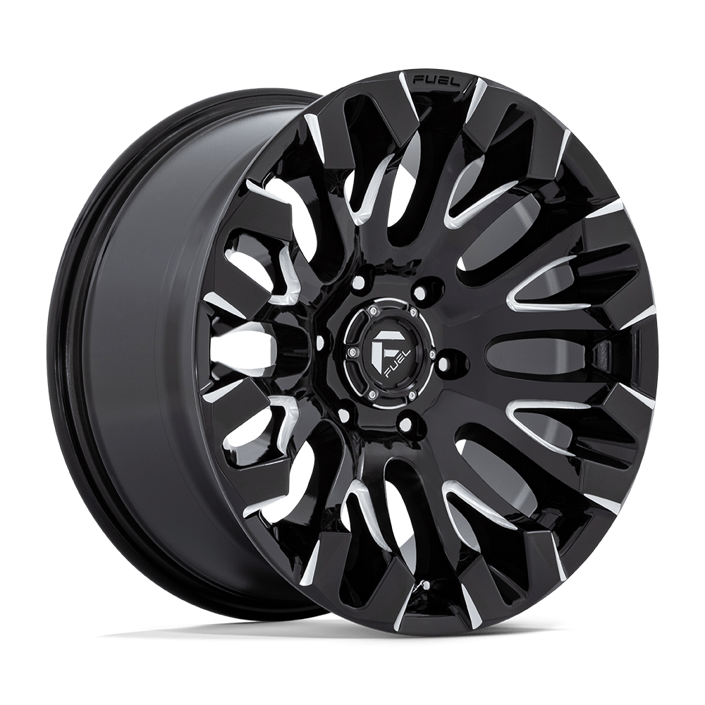 18x9 Fuel D828 Quake Gloss Black Milled Wheel 6x135 (1mm)