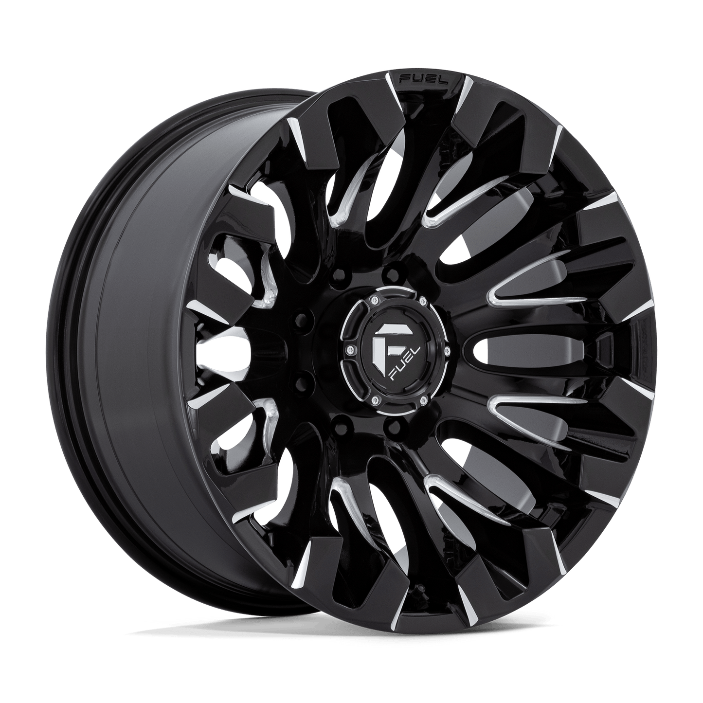 20x10 Fuel D828 Quake Gloss Black Milled Wheel 8x180 (-18mm)