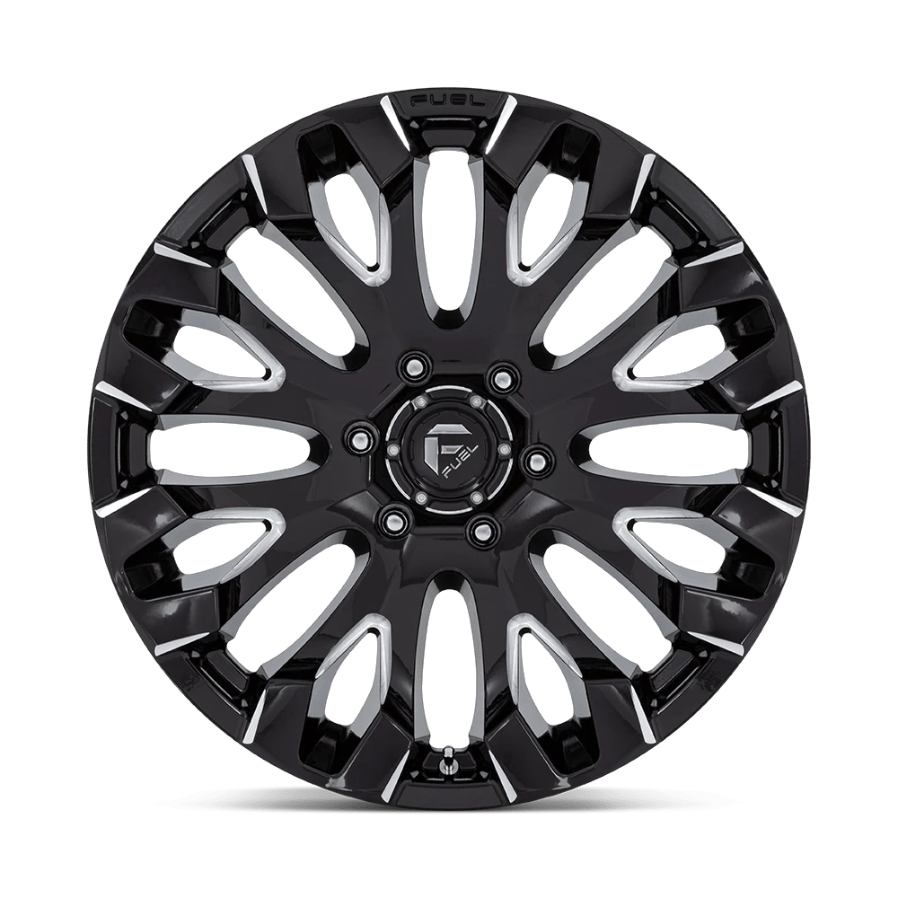 20x9 Fuel D828 Quake Gloss Black Milled Wheel 6x5.5 (1mm)