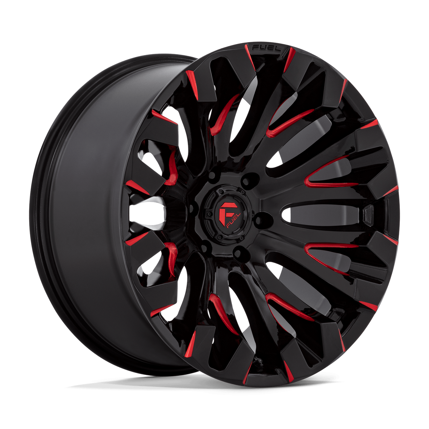 20x10 Fuel D829 Quake Gloss Black Milled Red Tint Wheel 5x5.5 (-18mm)