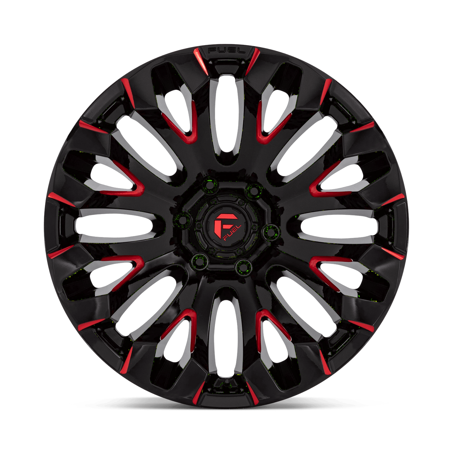 20x9 Fuel Off-Road D829 Quake Gloss Black Milled Red Tint Wheel 5x4.5 (1mm)