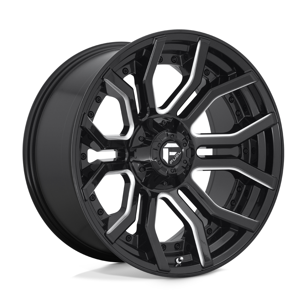 20x10 Fuel D711 RAGE GLOSS BLACK MILLED Wheel 6x135/6x5.5 (-18mm)