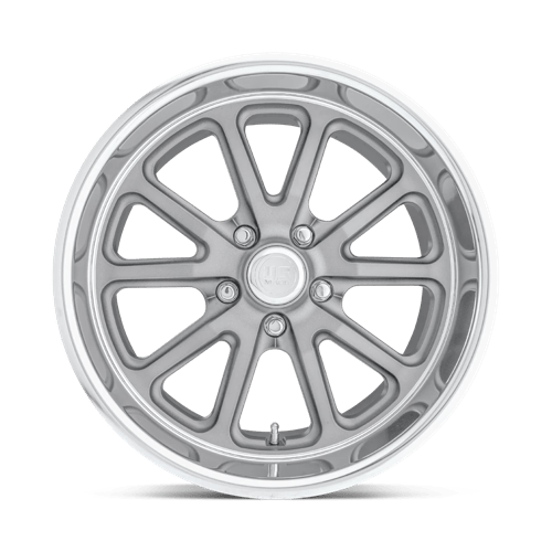 18x7 US Mags U111 Rambler Textured Gray W/ Diamond Cut Lip Wheel 5x4.5 (1mm)