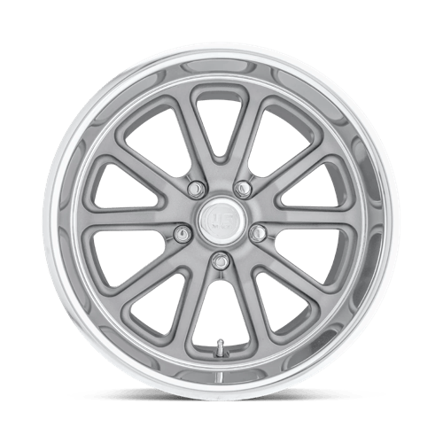 18x7 US Mags U111 Rambler Textured Gray W/ Diamond Cut Lip Wheel 5x4.5 (1mm)