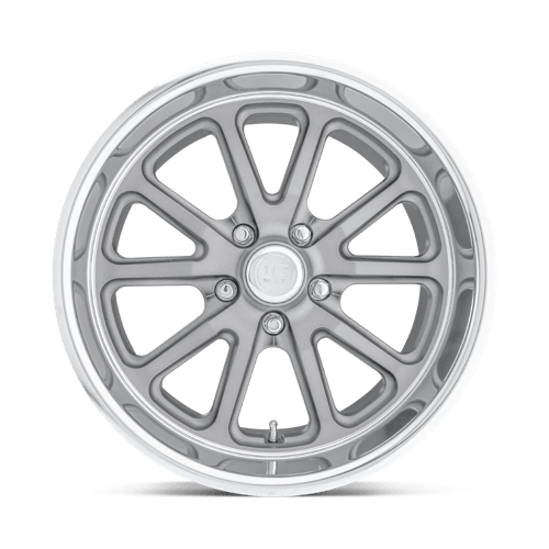 18x7 US Mags U111 Rambler Textured Gray W/ Diamond Cut Lip Wheel 5x5 (1mm)