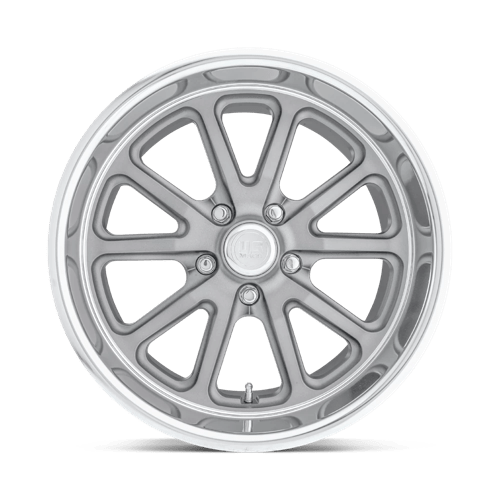 18x7 US Mags U111 Rambler Textured Gray W/ Diamond Cut Lip Wheel 5x5 (1mm)