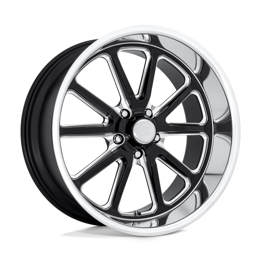 20x9.5 US Mags U117 RAMBLER GLOSS BLACK MILLED Wheel 5x4.75 (1mm)