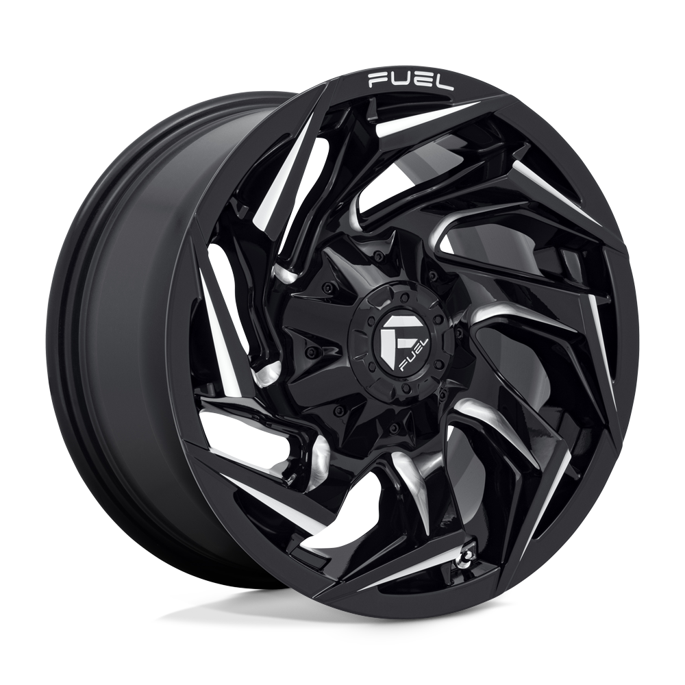 24x12 Fuel D753 REACTION Gloss Black Milled Wheel 8x170 (-44mm)
