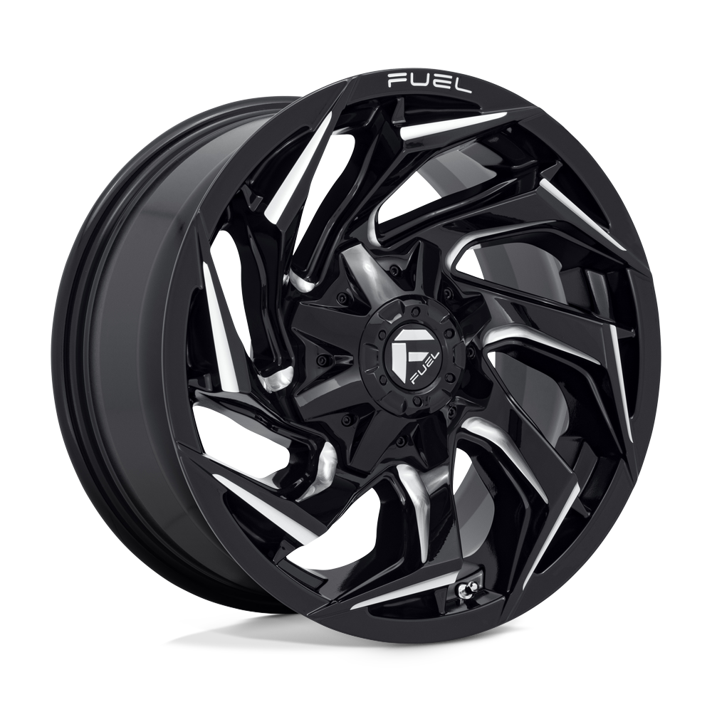 18x9 Fuel D753 REACTION Gloss Black Milled Wheel 6x135/6x5.5 (1mm)