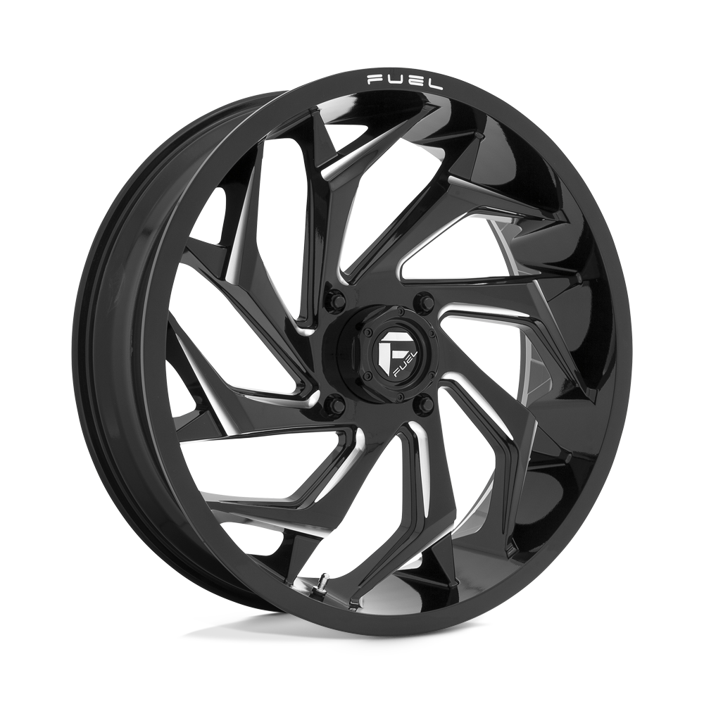 22x7 Fuel UTV D753 REACTION Gloss Black Milled Wheel 4x137 (13mm)