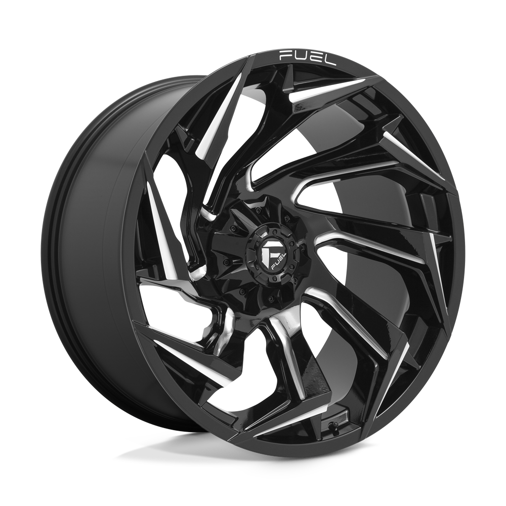 24x12 Fuel D753 REACTION Gloss Black Milled Wheel 6x5.5/6x135 (-44mm)