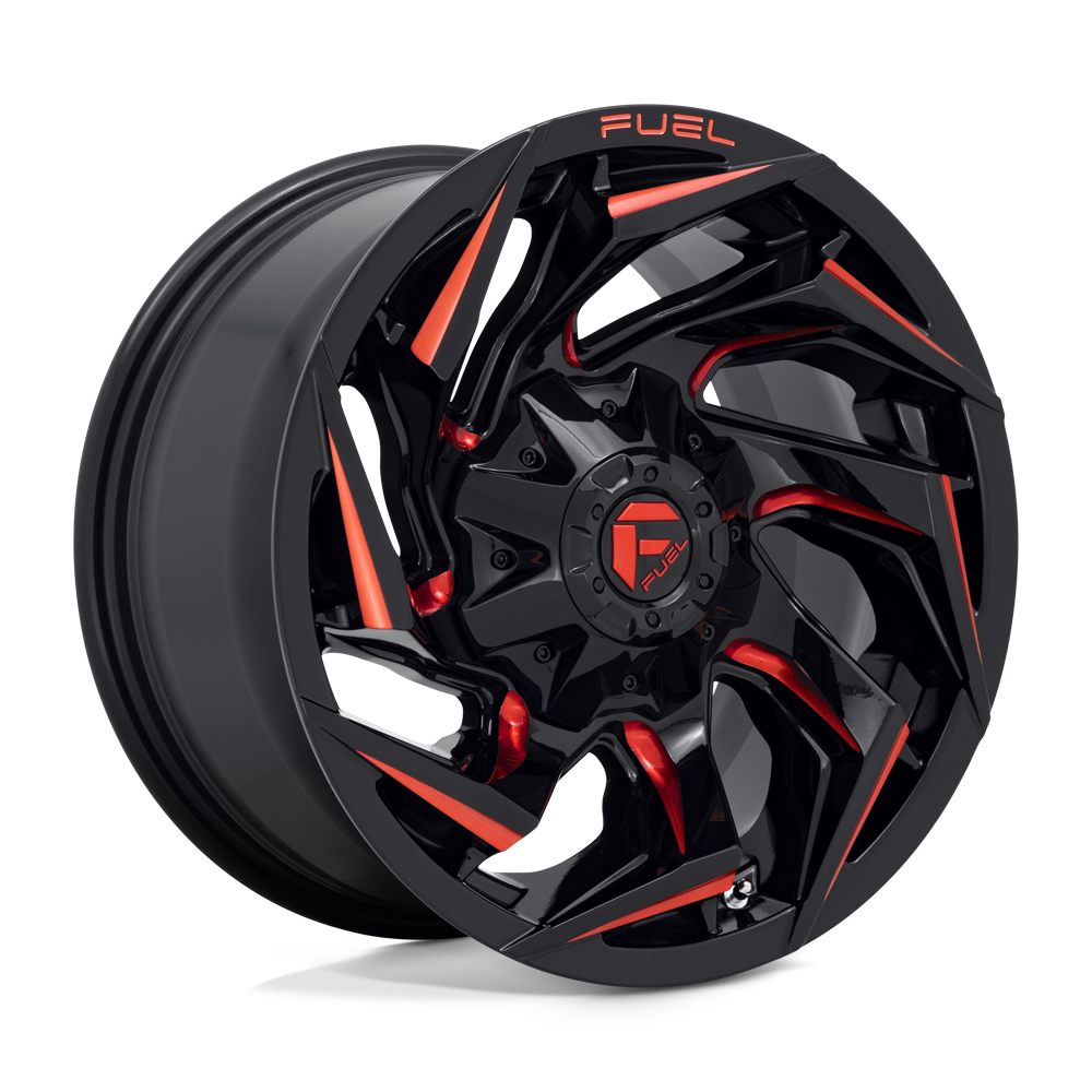 20x10 Fuel D755 REACTION Gloss Blk Mill Red Tint Wheel 8x6.5 (-18mm)