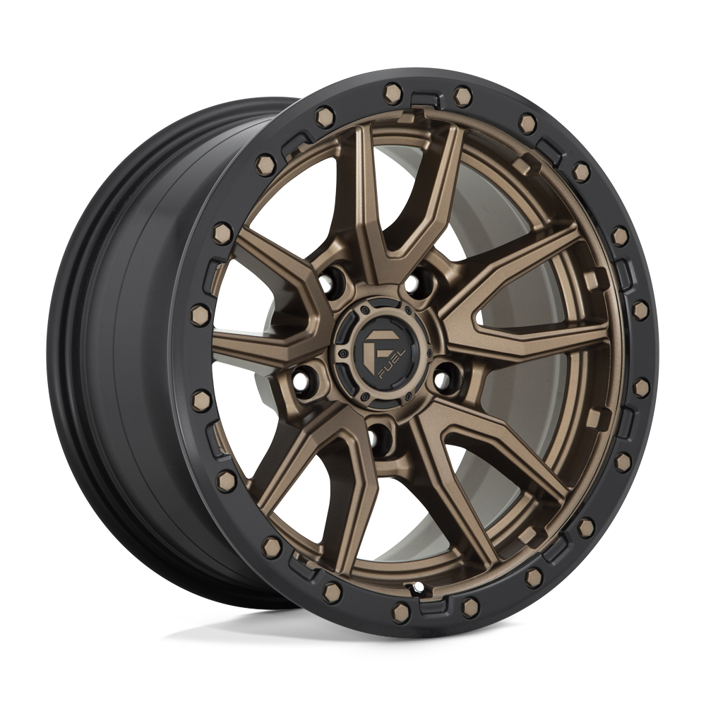 17x9 Fuel D681 REBEL MATTE BRONZE BLACK BEAD RING Wheel 5x4.5 (-12mm)