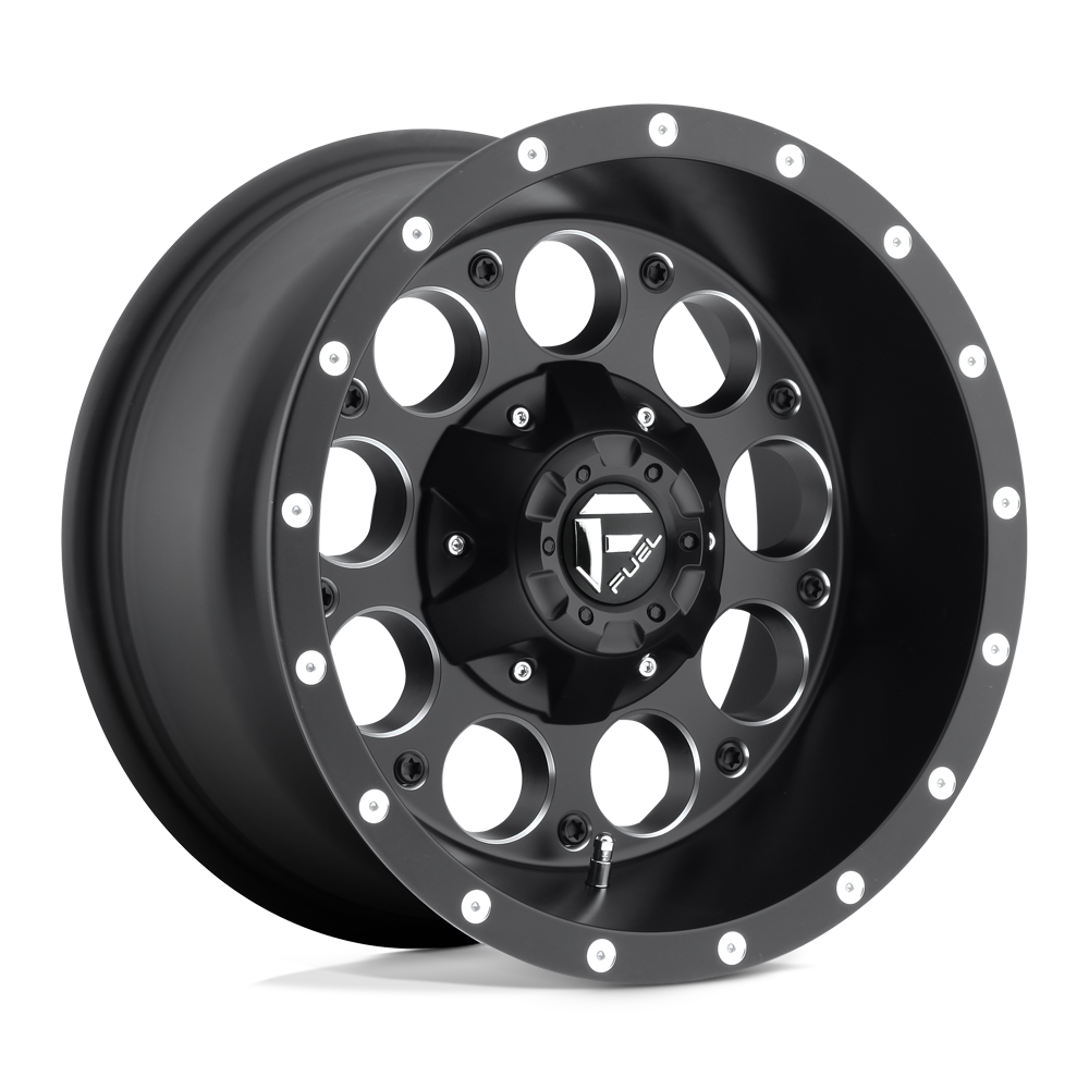 15x8 Fuel D525 Revolver Matte Black & Milled Wheel 6x5.5 (-18mm)