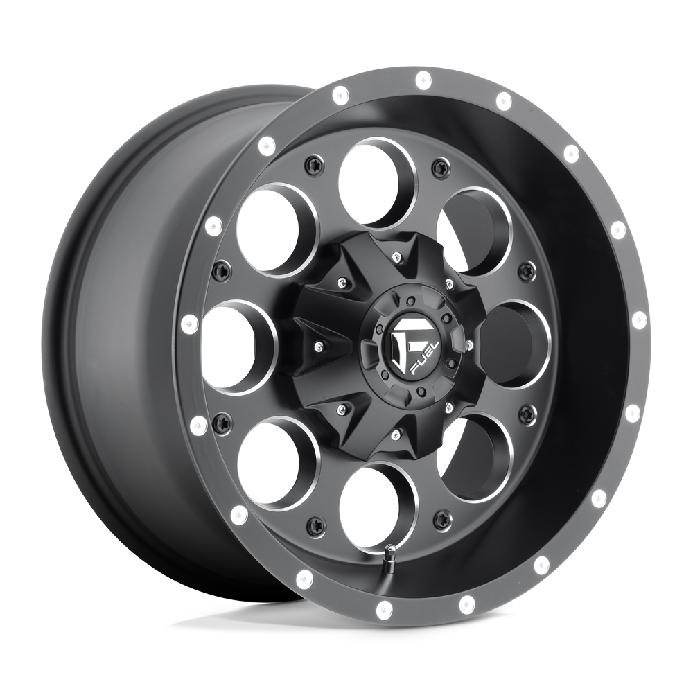 17x9 Fuel D525 Revolver Matte Black & Milled Wheel 6x135/6x5.5 (-12mm)