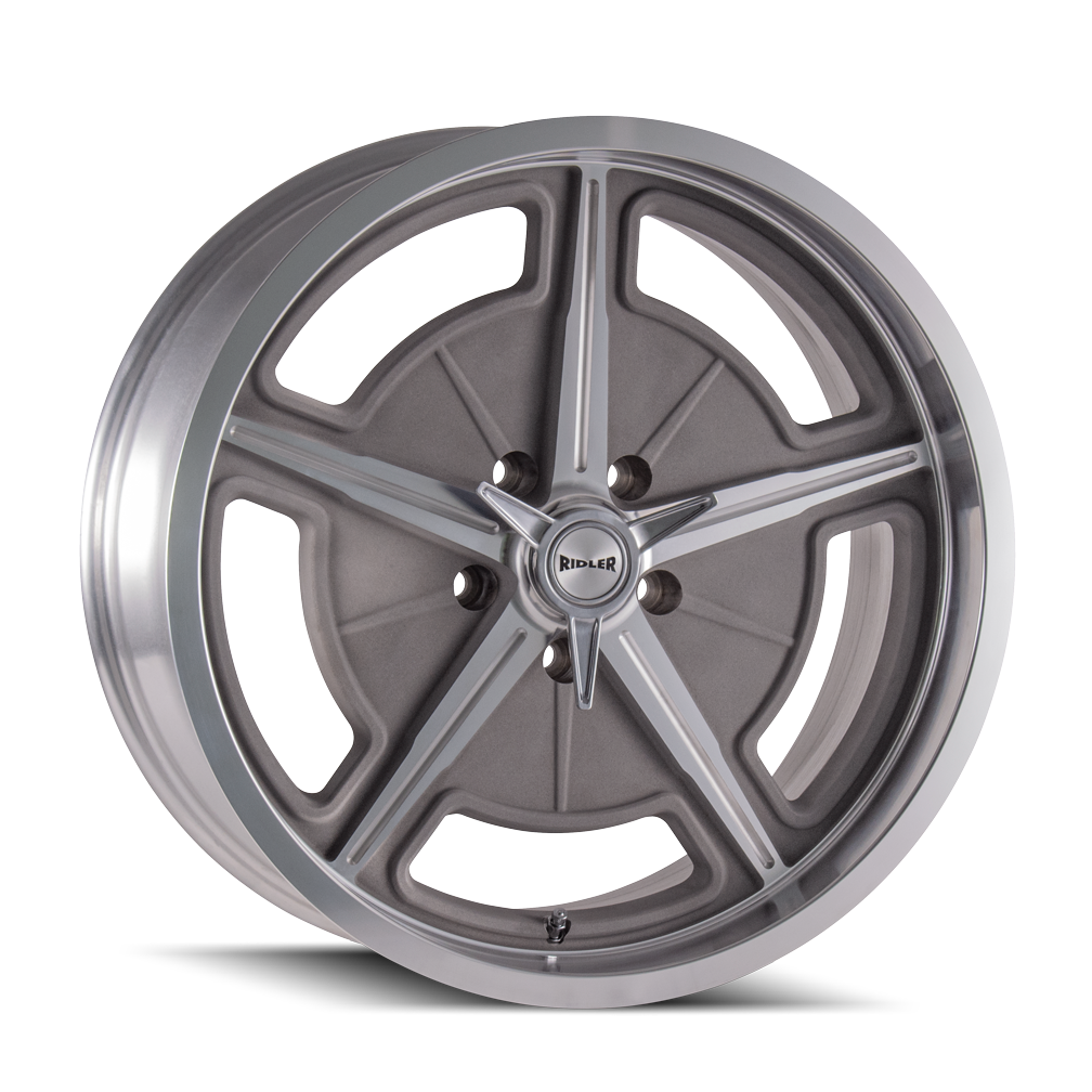 18x9.5 Ridler 605 Machined Spokes & Lip Wheel 5x4.75 (0mm)