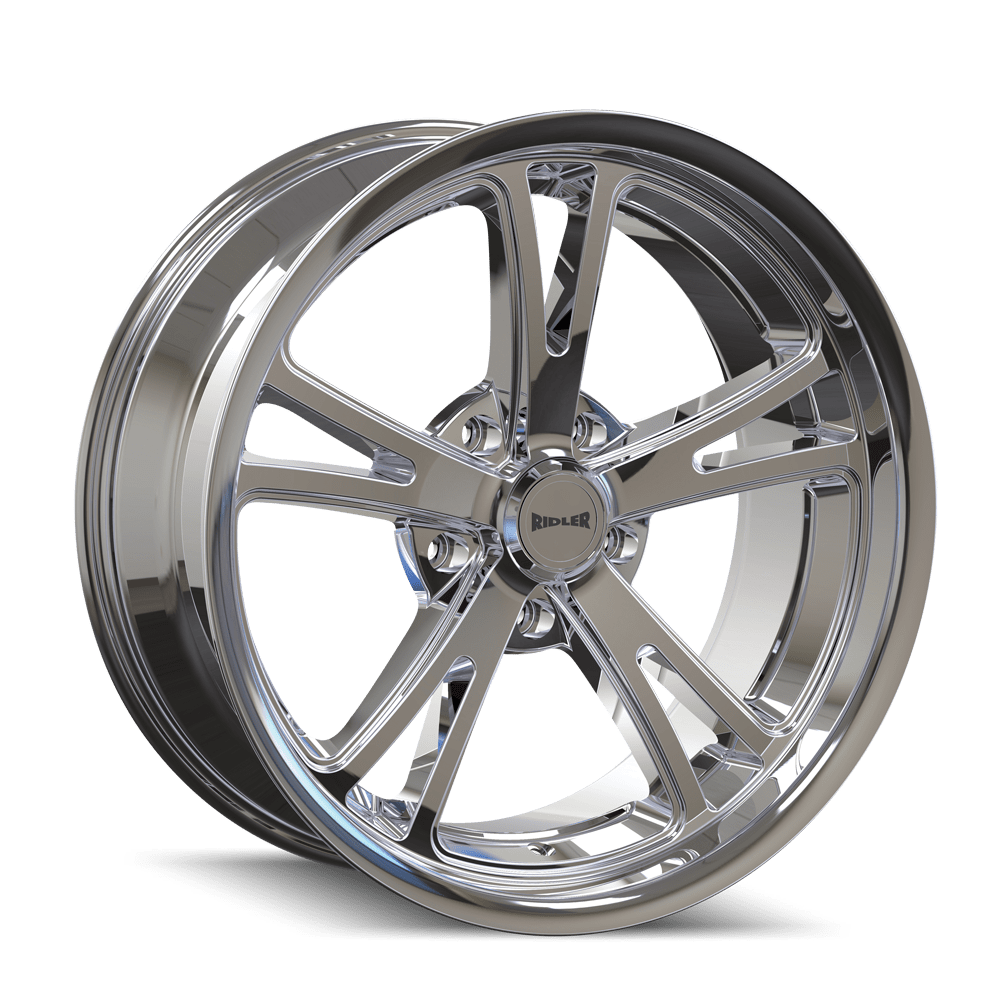 20x10 Ridler 606 Chrome Wheel 5x4.75 (0mm)