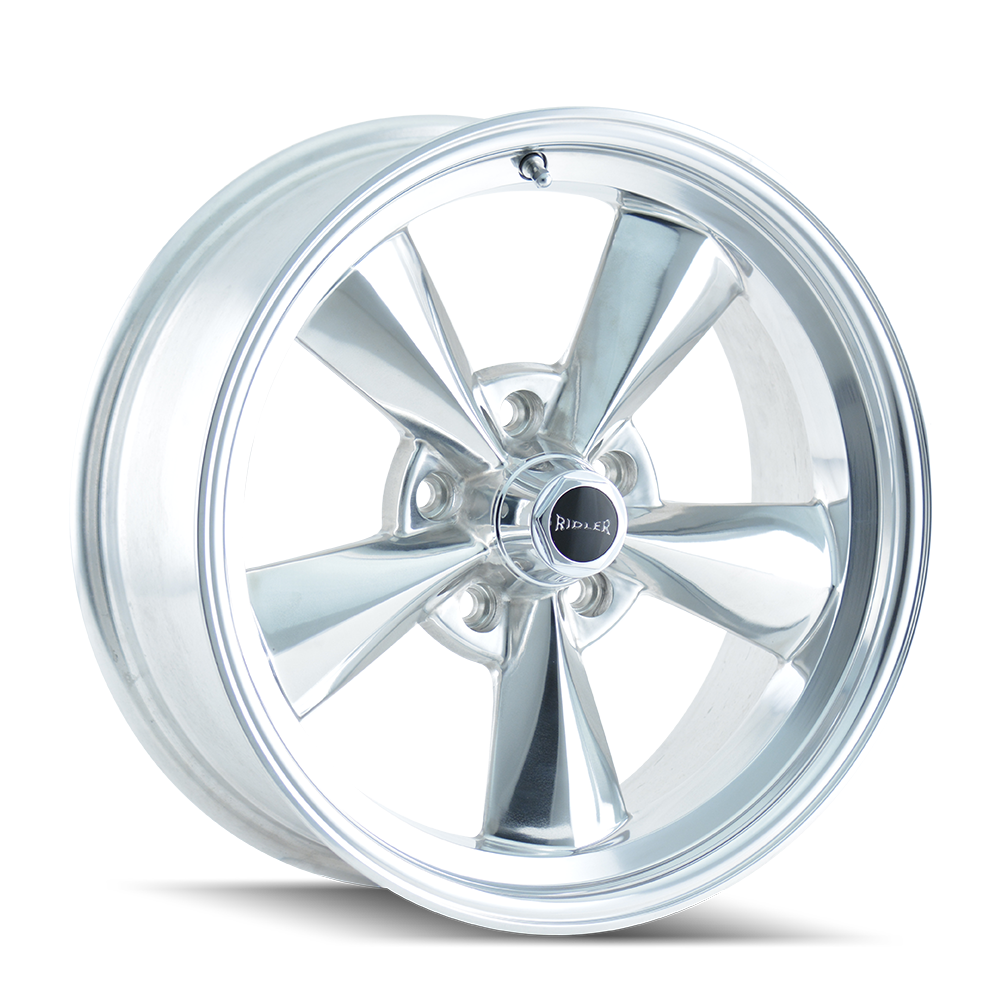 15x8 Ridler 675 Polished Wheel 5x4.5 (-12mm)