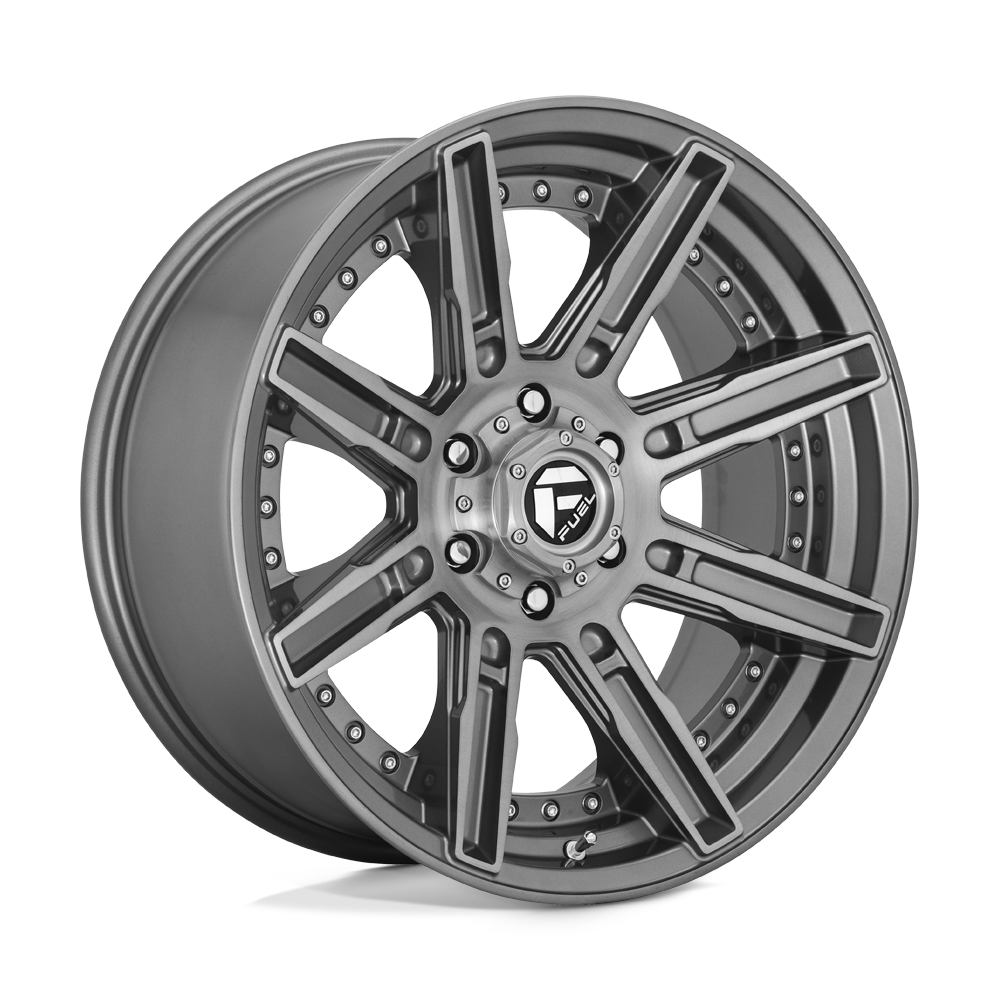 20x9 Fuel D710 ROGUE PLATINUM BRUSH GUN MTL TINTED Wheel 5x5.5 (1mm)