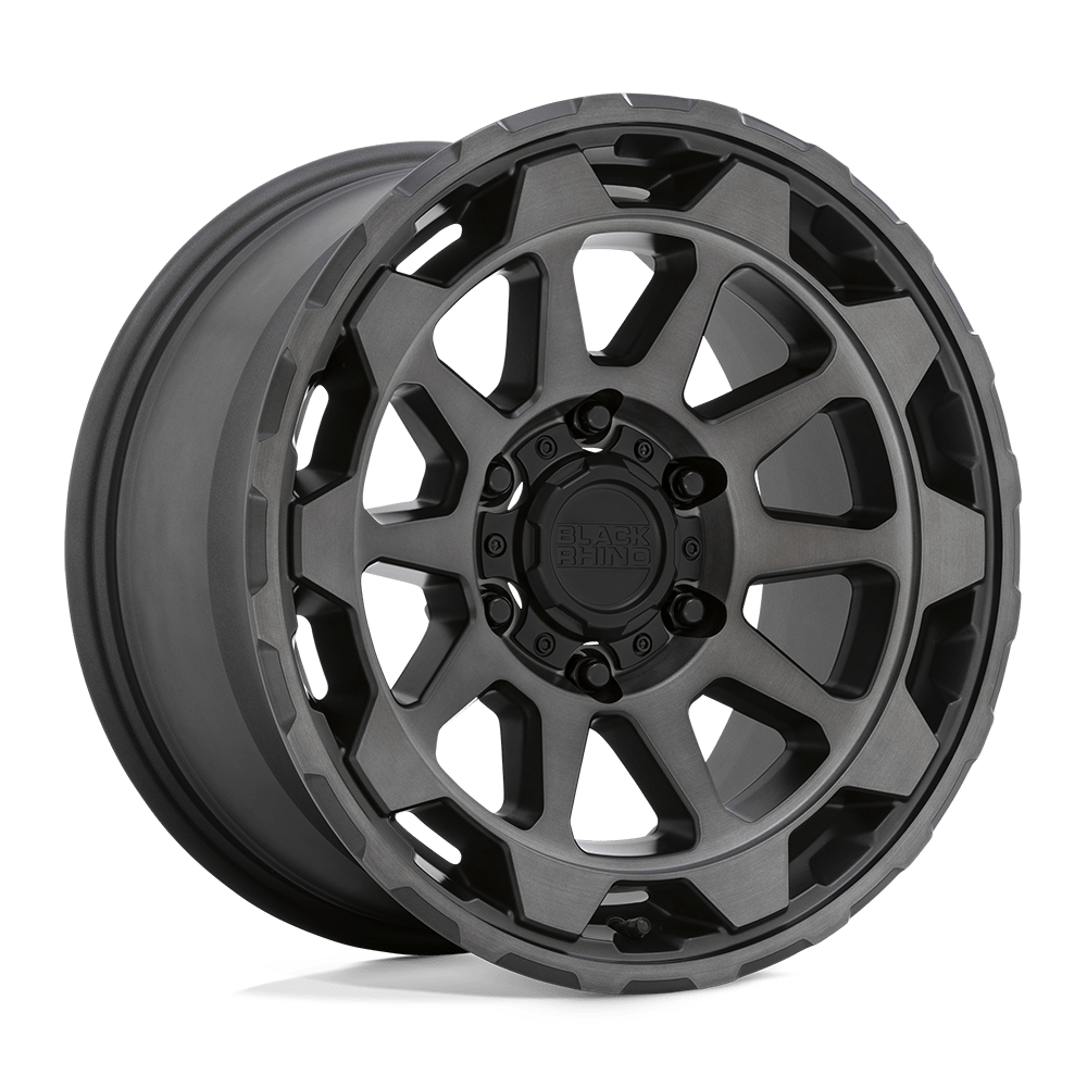 20x9 Black Rhino Rotor Matte Gunmetal With Brushed Tinted Face Wheel 5x5 (2mm)