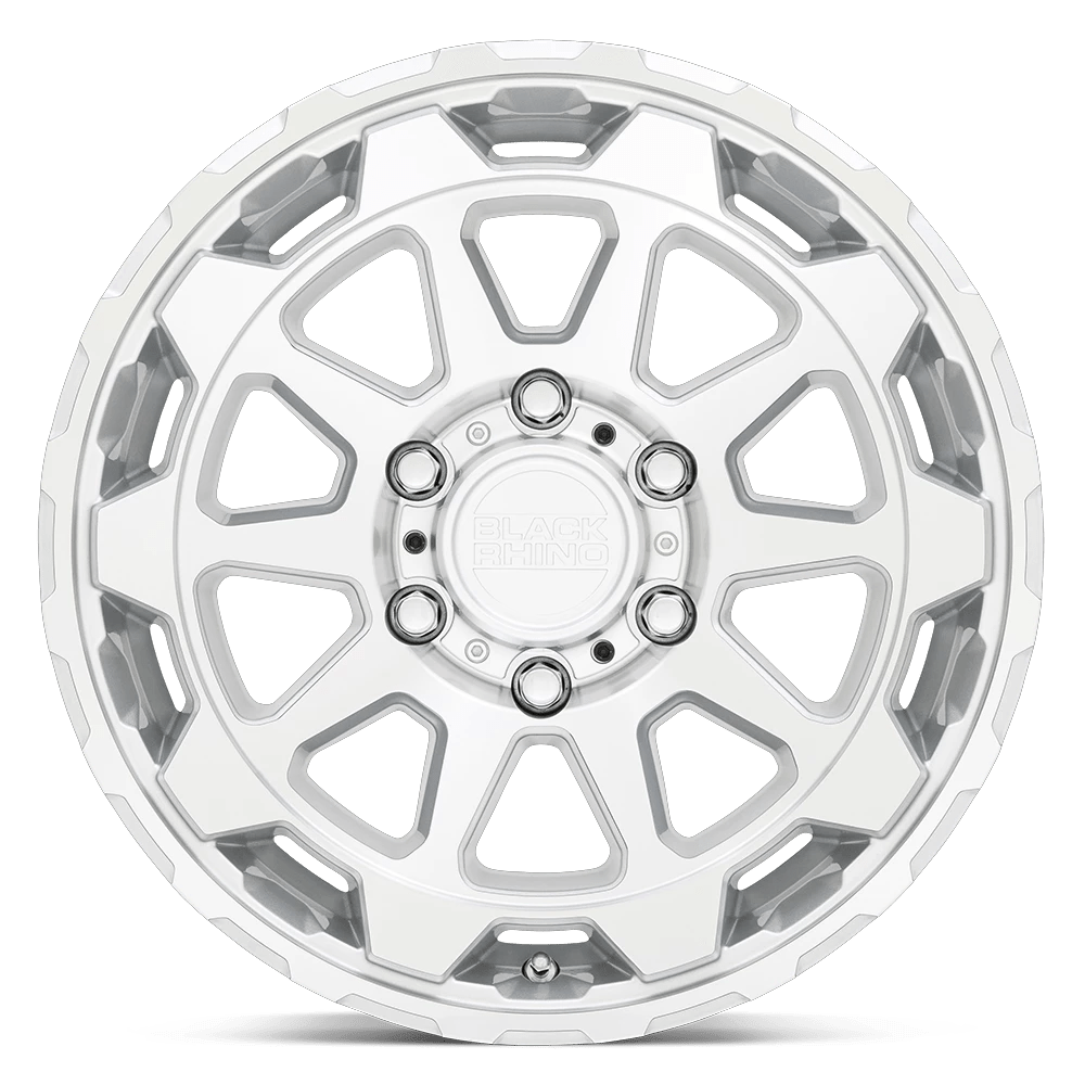 18x9 Black Rhino Rotor Gloss Silver With Mirror Cut Face Wheel 6x120 (12mm)