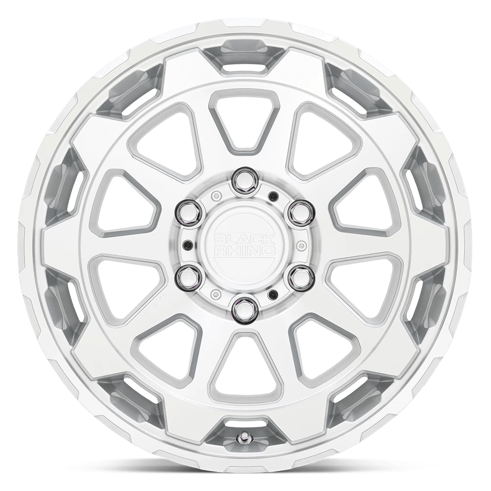 18x9 Black Rhino Rotor Gloss Silver With Mirror Cut Face Wheel 6x120 (12mm)