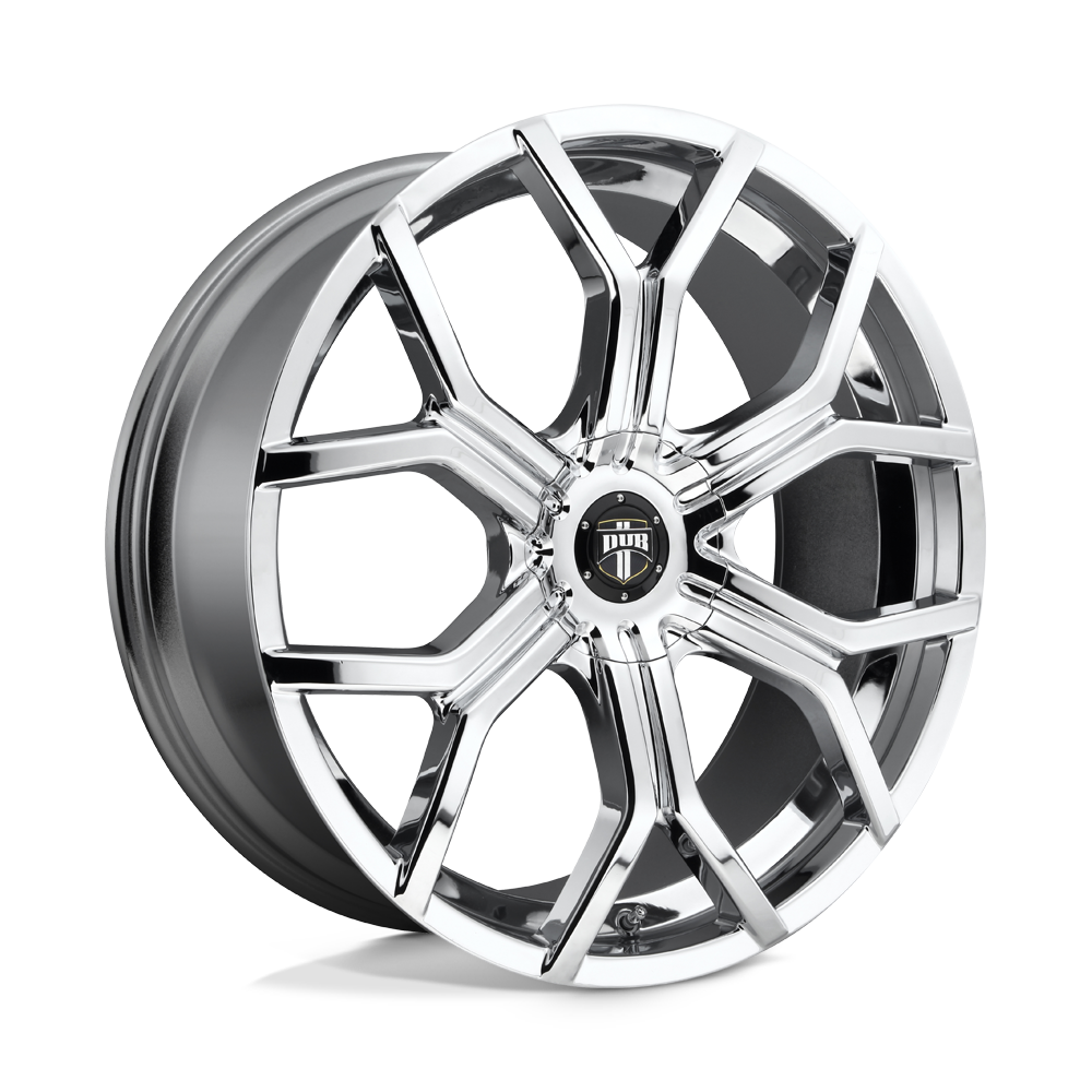 24x9.5 DUB S207 ROYALTY CHROME PLATED Wheel 6x135/6x5.5 (30mm)