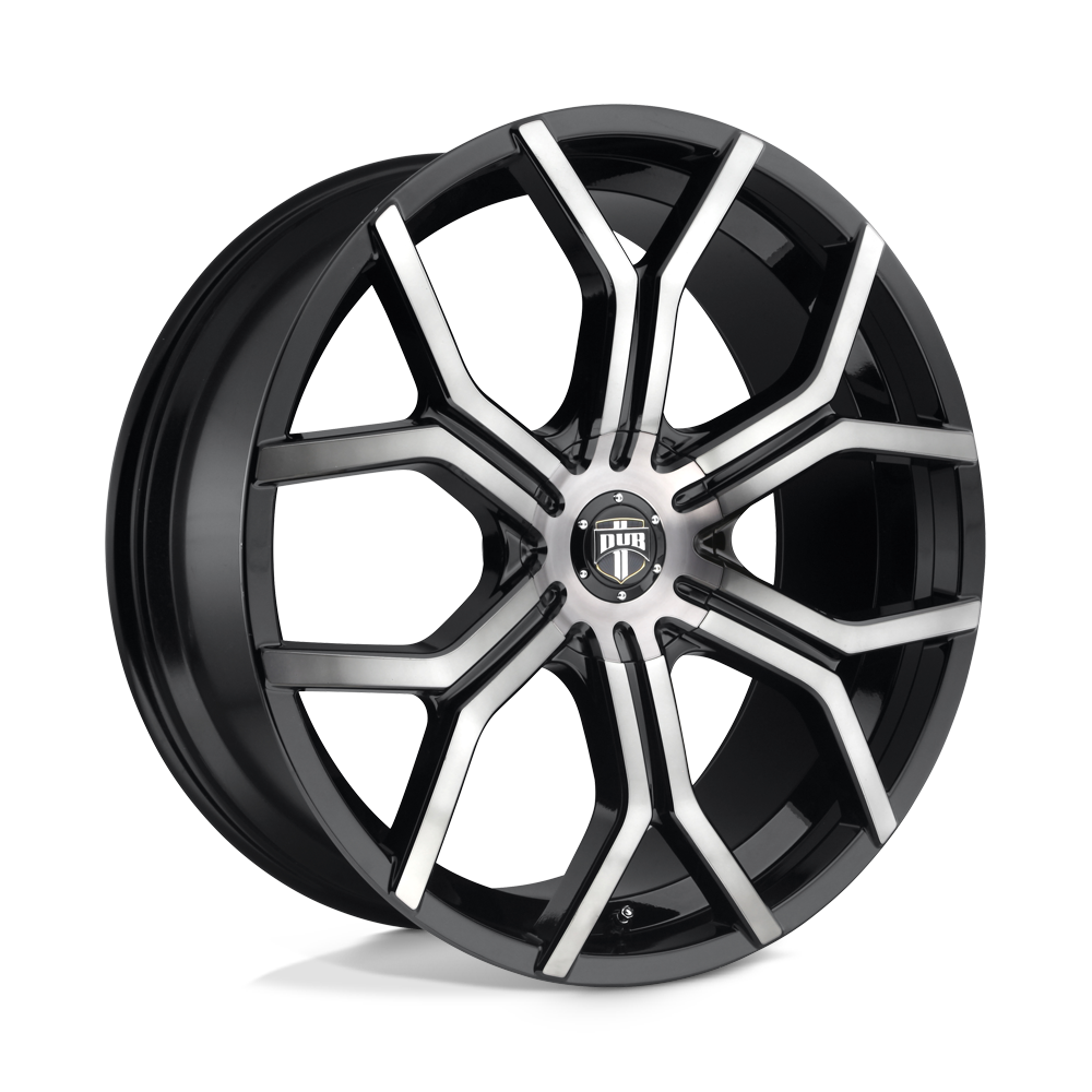 24x9.5 DUB S209 ROYALTY GLOSS MACH DBL DARK TINT Wheel 6x5.5/6x135 (30mm)