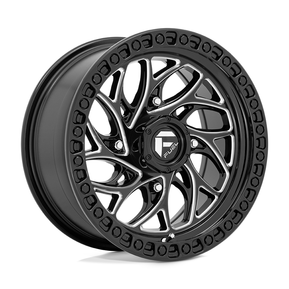 24x7 Fuel UTV D741 RUNNER Gloss Black Milled Wheel 4x137 (13mm)