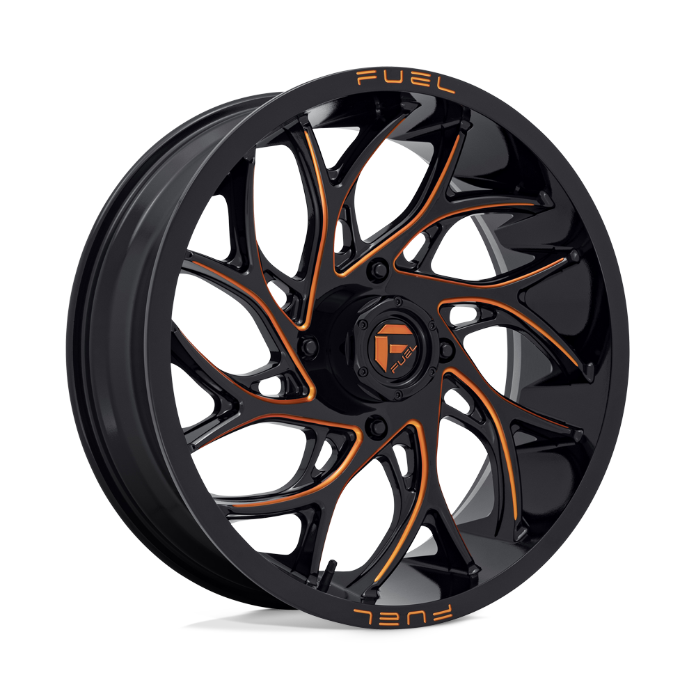 20x7 Fuel UTV D780 RUNNER UTV Gloss Black Milled Orange Wheel 4x156 (13mm)