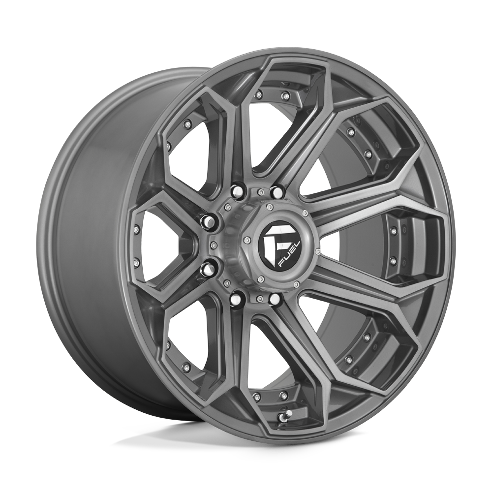 20x10 Fuel D705 SIEGE BRUSHED GUN METAL TINTED CLEAR Wheel 8x170 (-18mm)