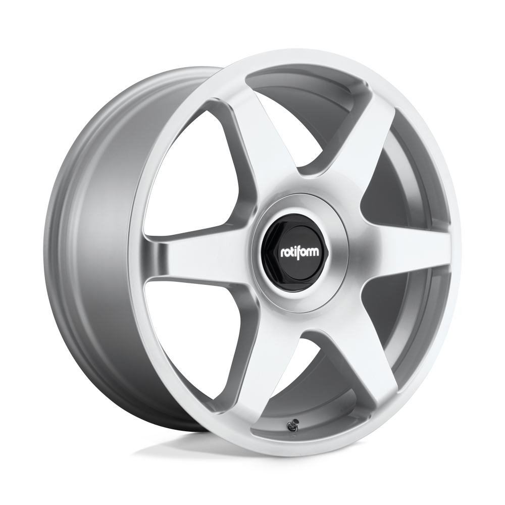 18x8.5 Rotiform R114 SIX GLOSS SILVER Wheel 5x100/5x112 (35mm)
