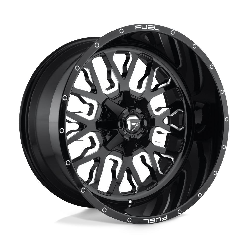 20x10 Fuel D611 STROKE GLOSS BLACK MILLED Wheel 5x5.5/5x150 (-18mm)