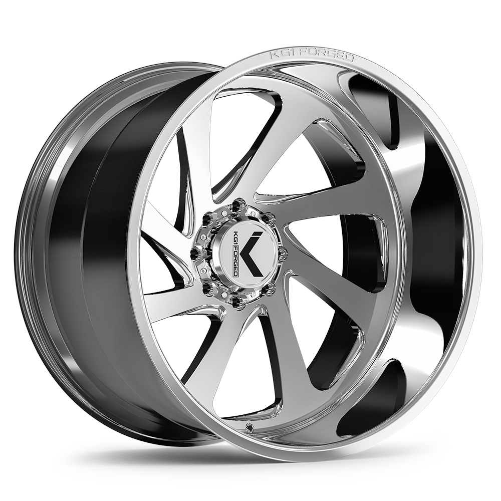 24x14 KG1 KC020 Swoop Polished LEFT DIRECTIONAL FORGED Wheel 8x180 (-76mm)