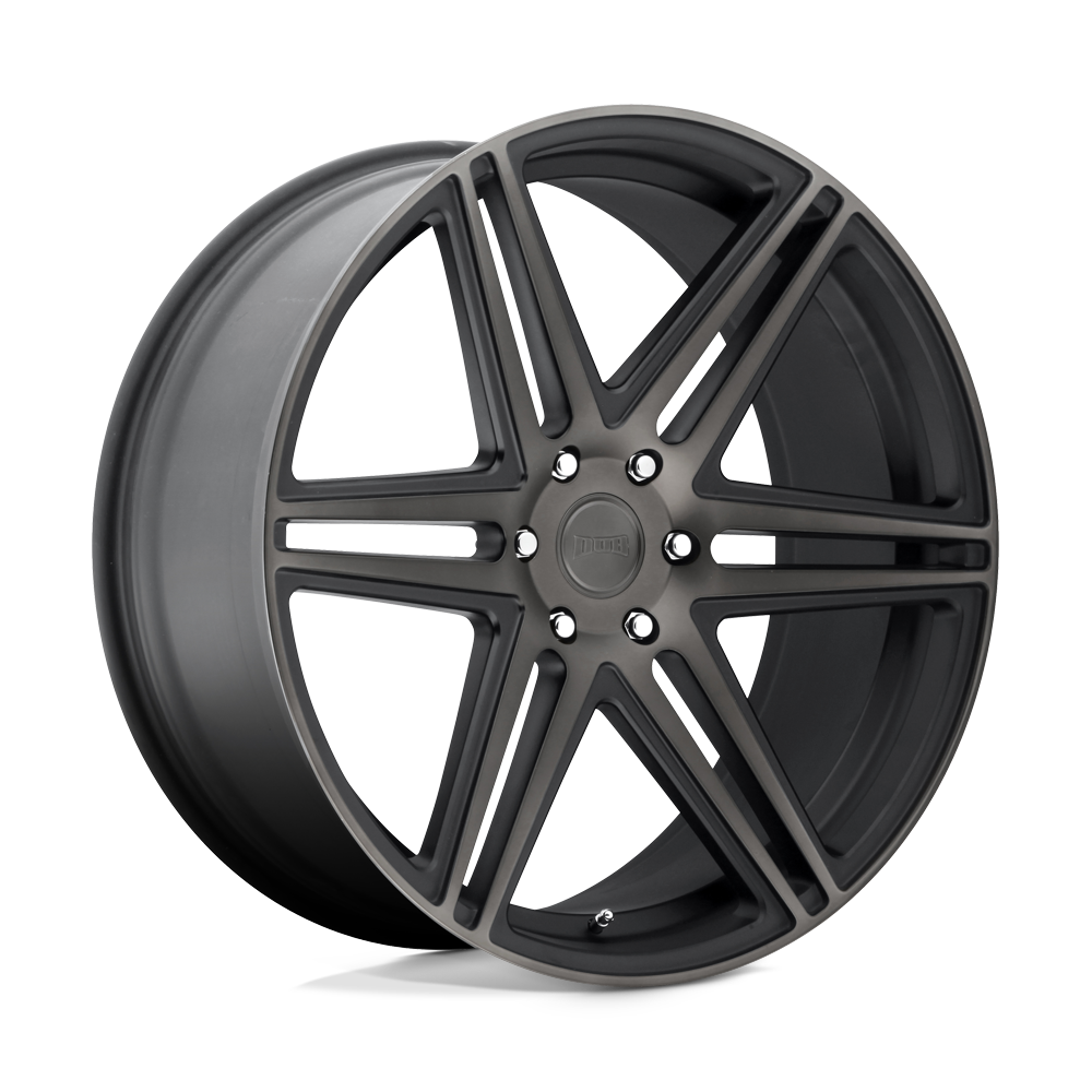 22x9.5 DUB S123 SKILLZ MATTE BLACK DOUBLE DARK TINT Wheel 6x135 (30mm)