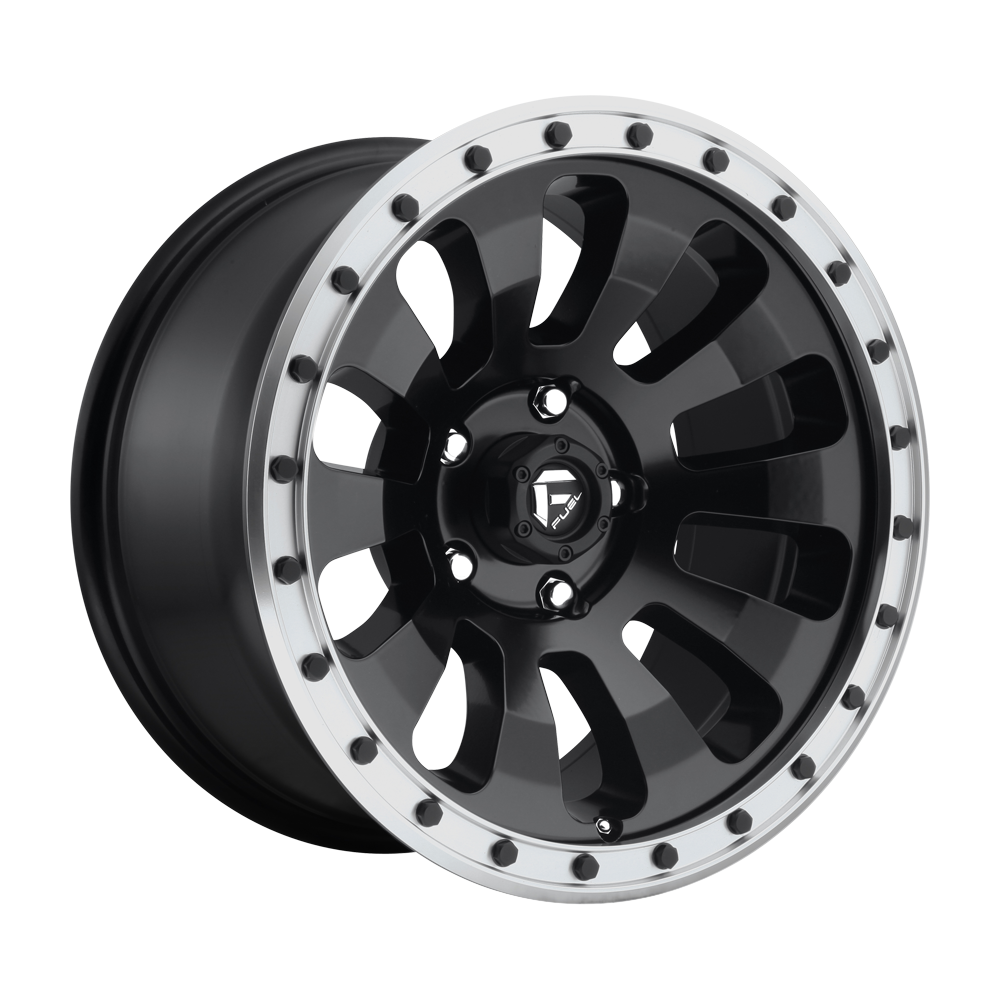 20x9 Fuel D629 TACTIC MATTE BLACK MACHINED RING Wheel 6x5.5 (1mm)