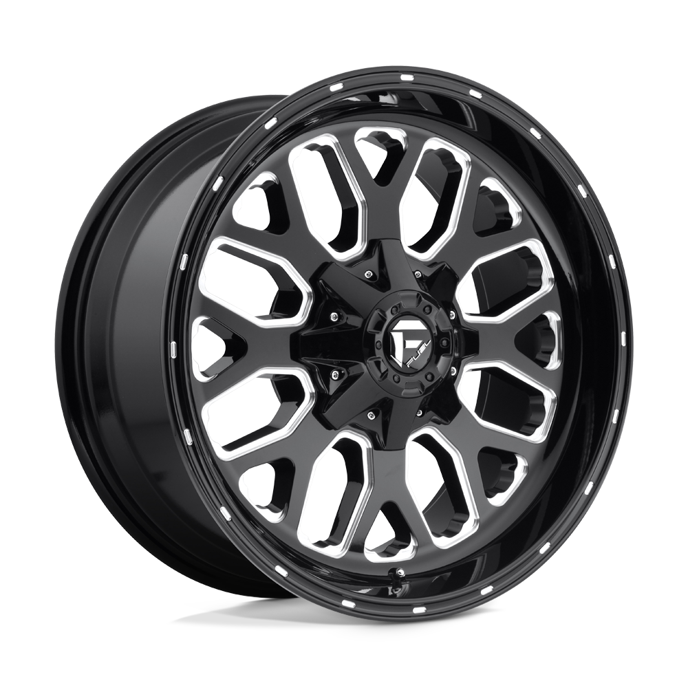 20x9 Fuel D588 Titan Gloss Black & Milled Wheel 6x135/6x5.5 (1mm)
