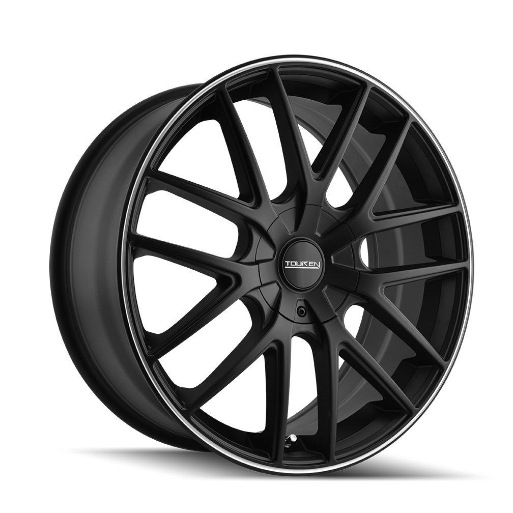 16x7 Touren TR60 Black/Machined RING Wheel 4x108/5x108 (42mm)