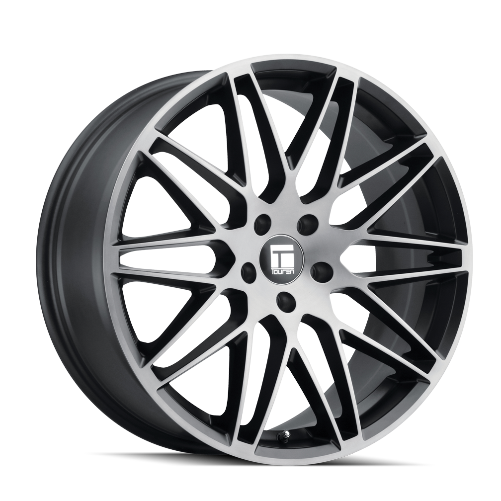 18x8 Touren TR75 Brushed Matte Black W/Dark Tint Wheel 5x112 (40mm)