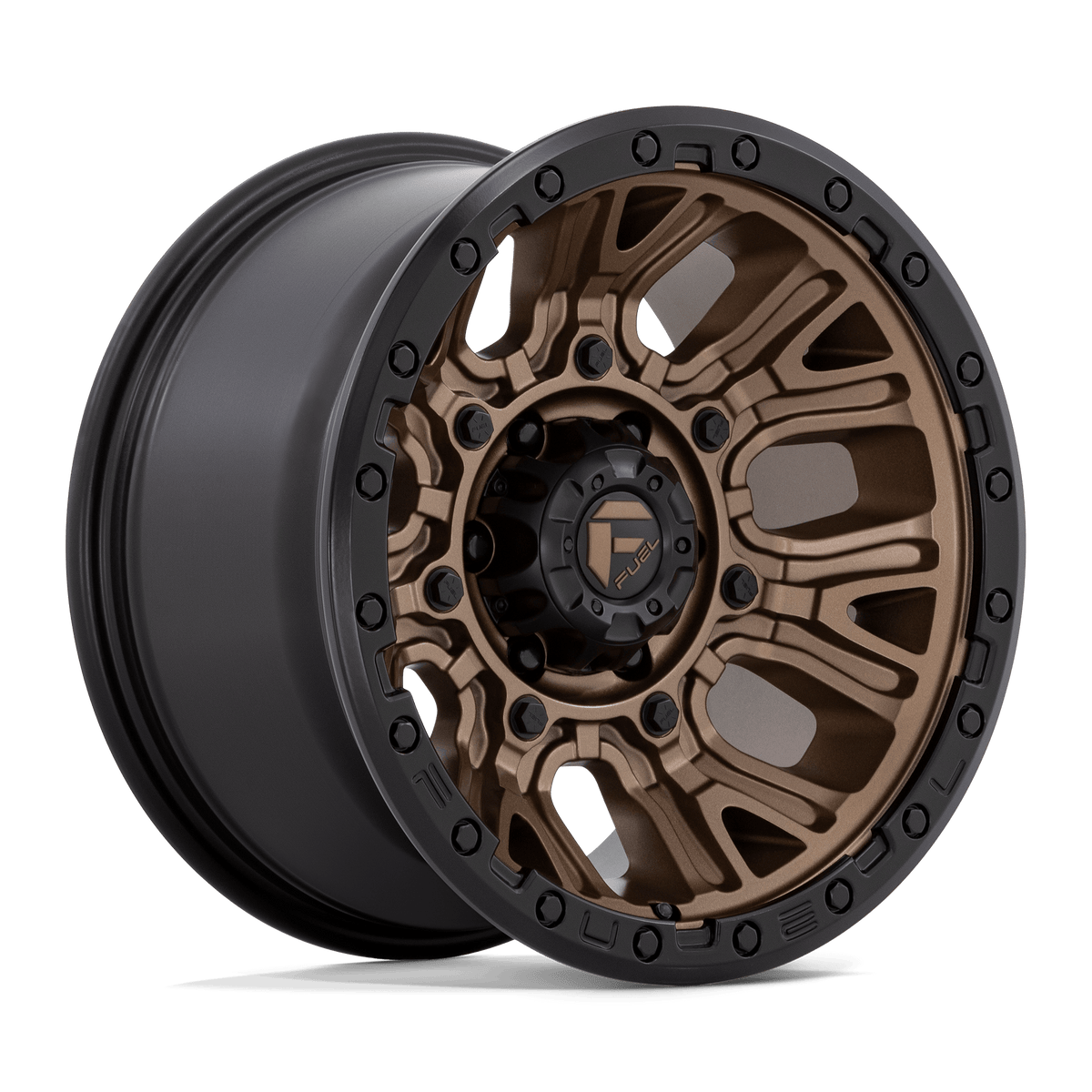 17x9 Fuel D826 Traction Matte Bronze W/ Black Ring Wheel 5x5 (-12mm)