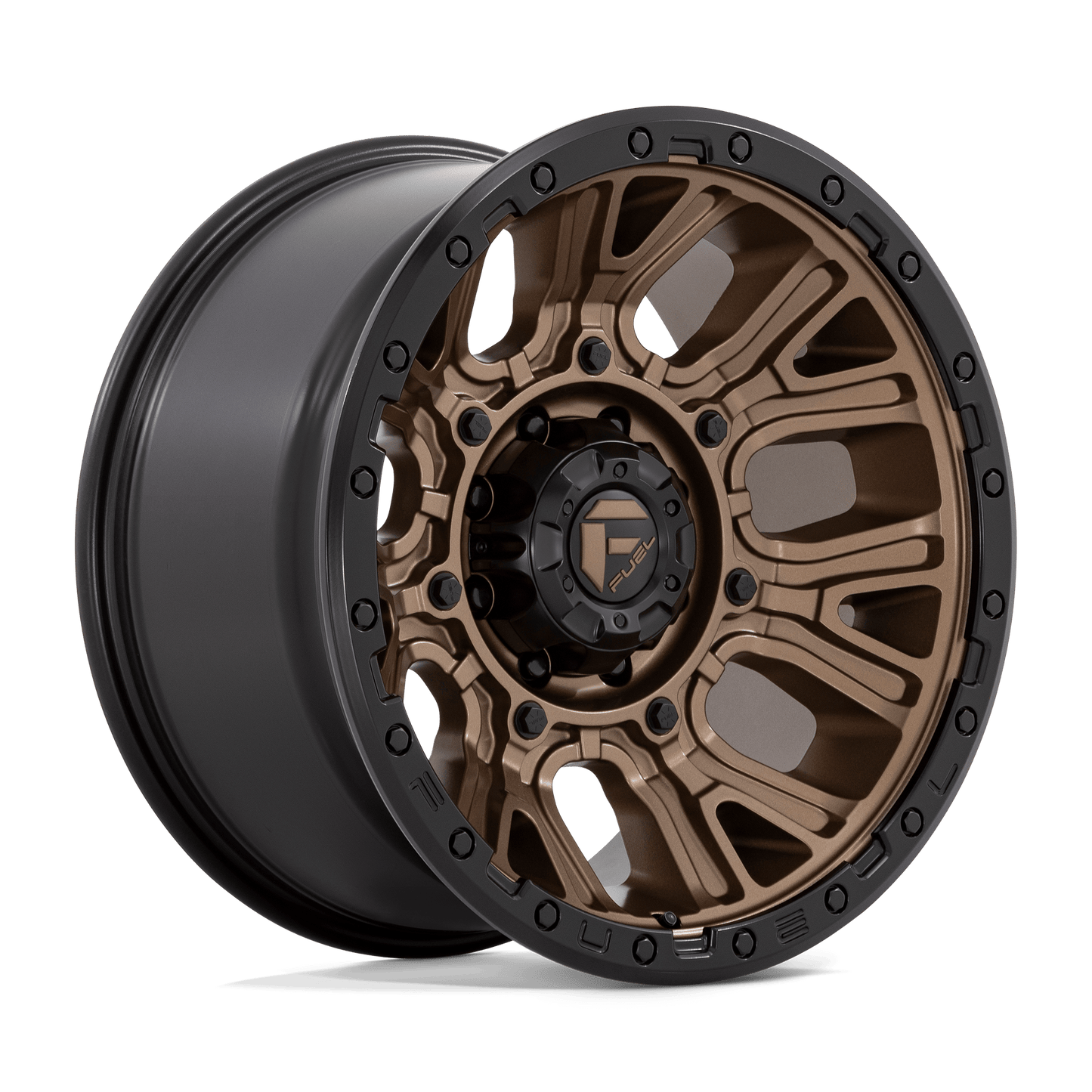 20x10 Fuel D826 Traction Matte Bronze W/ Black Ring Wheel 8x6.5 (-18mm)