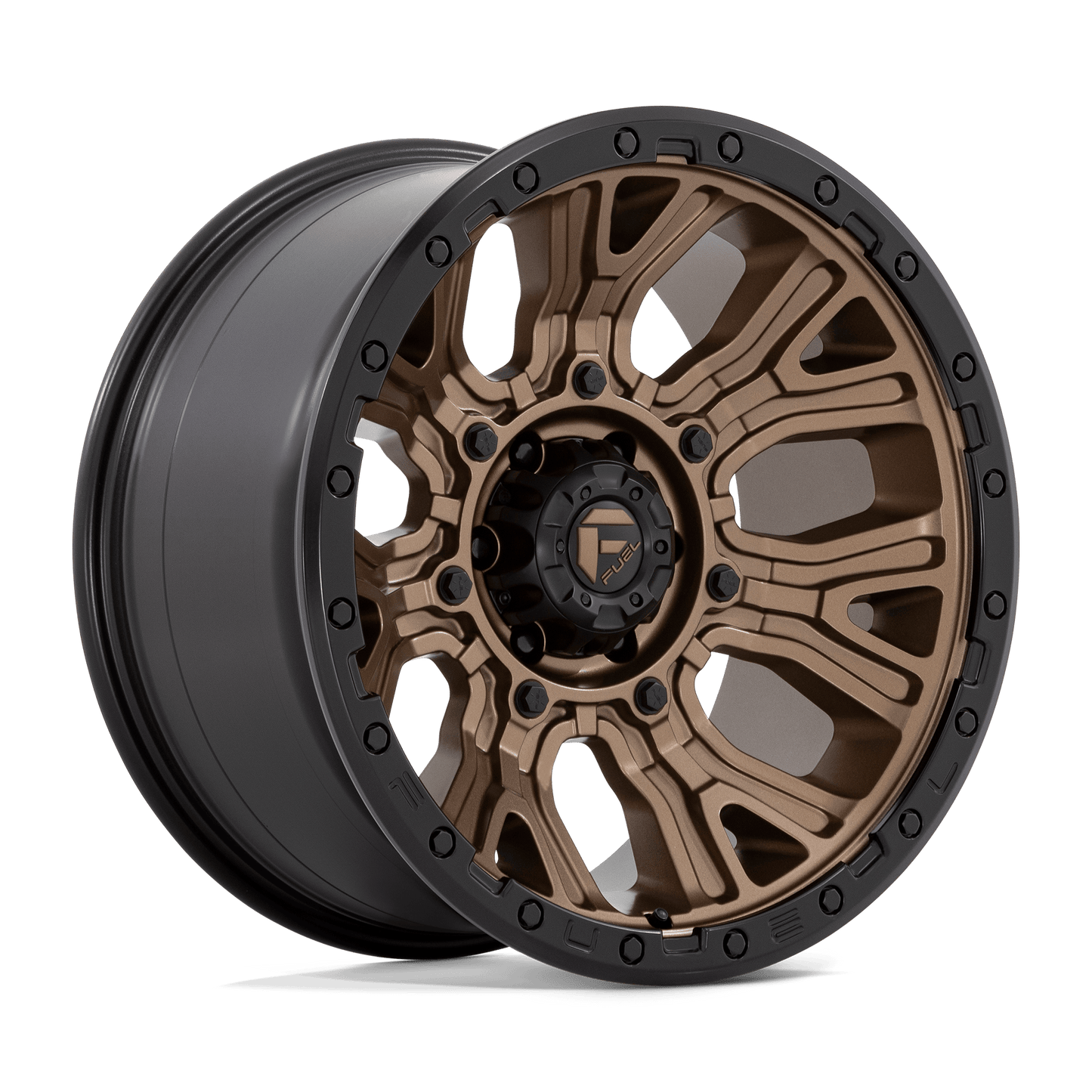 20x10 Fuel D826 Traction Matte Bronze W/ Black Ring Wheel 6x135 (-18mm)