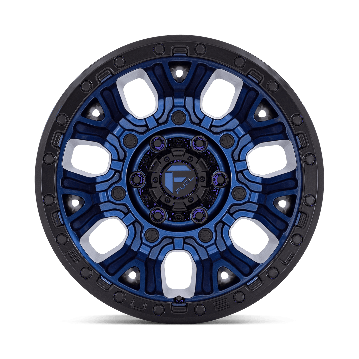 17x9 Fuel D827 Traction Dark Blue With Black Ring Wheel 6x5.5 (-12mm)