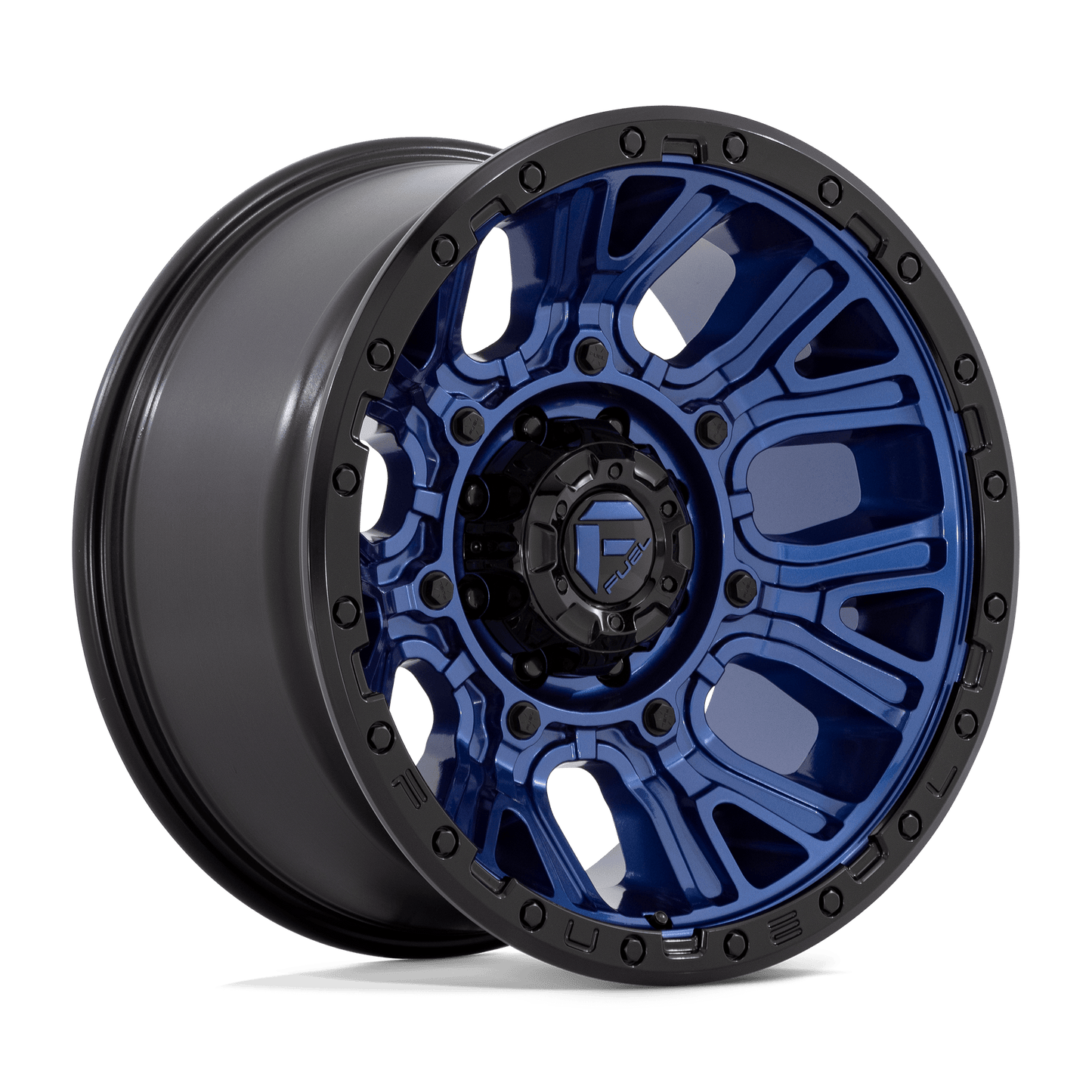 20x10 Fuel D827 Traction Dark Blue With Black Ring Wheel 8x170 (-18mm)