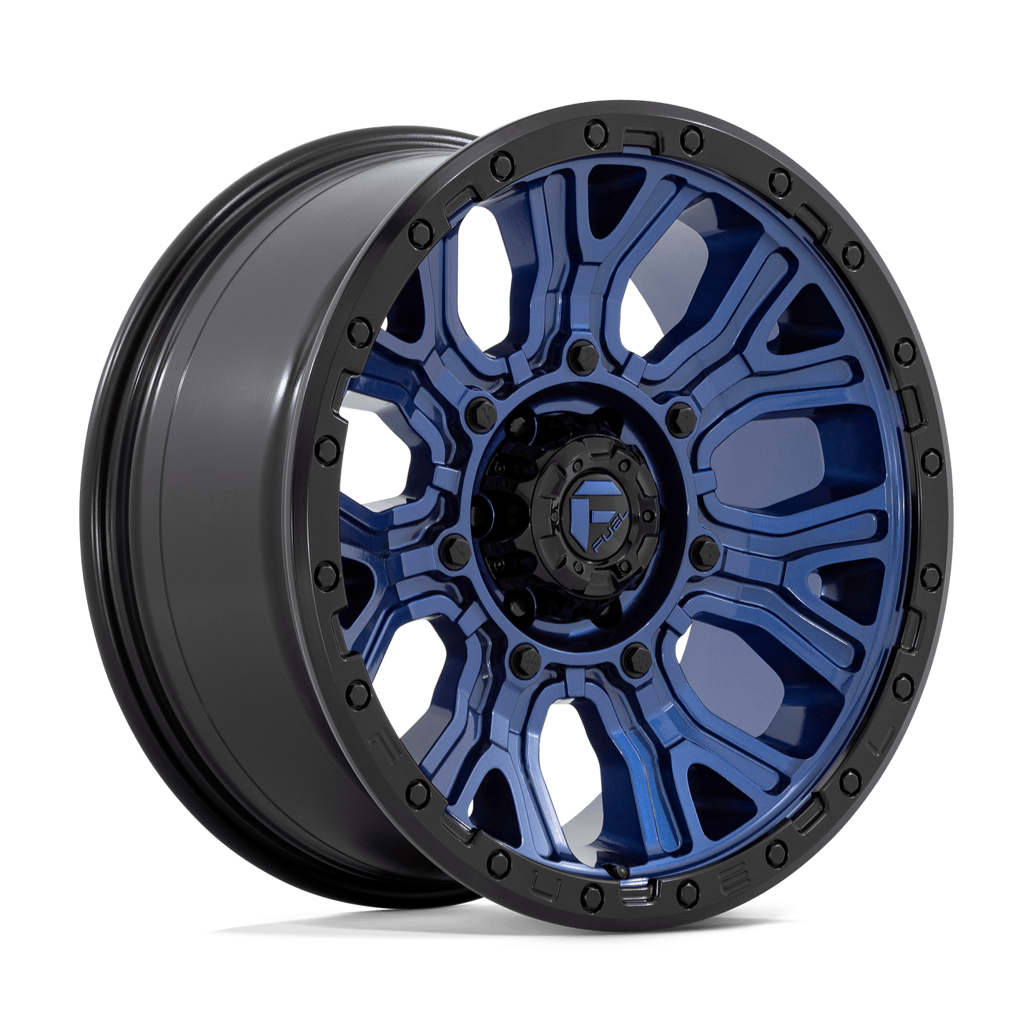 20x9 Fuel D827 Traction Dark Blue With Black Ring Wheel 6x135 (1mm)