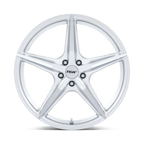 18x9.5 TSW TW007 Esprit Hyper Silver Machined Wheel 5x120 (40mm)
