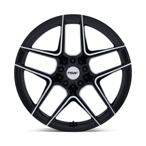 19x10.5 TSW TW008 Slipstream Gloss Black W/ Machined Face Wheel 5x120 (35mm)