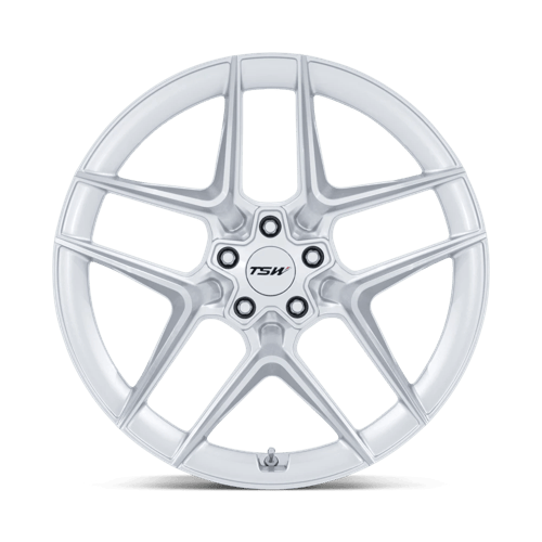 19x10.5 TSW TW008 Slipstream Glossy Silver W/ Machined Face Wheel 5x4.5 (25mm)