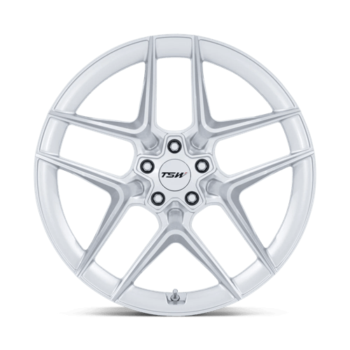 20x10.5 TSW TW008 Slipstream Gloss Silver W/ Machined Face Wheel 5x120 (38mm)